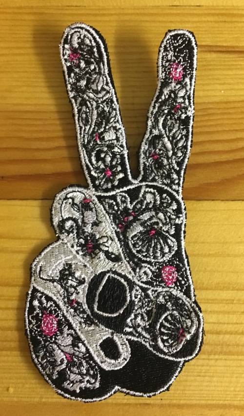 Biker Victory hand badge patch