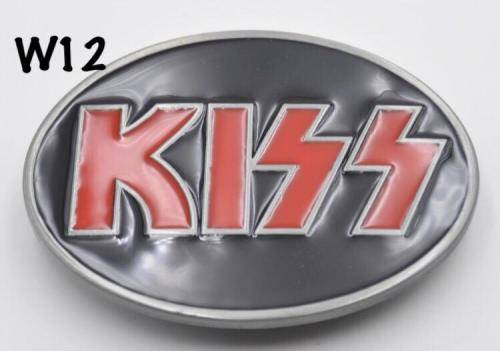 Biker Belt buckle metal plated with KISS design