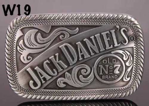 Biker Belt buckle metal plated with plain Jack Daniels design