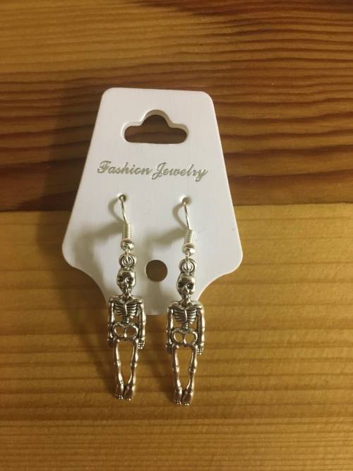 Skeleton earrings nickle Design 1