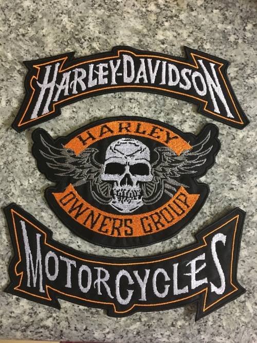 BDG HOG Skull badge patch set with rockers