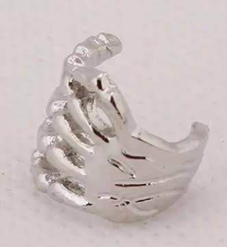 Claw Skeleton clip on cuff earring - 1 piece