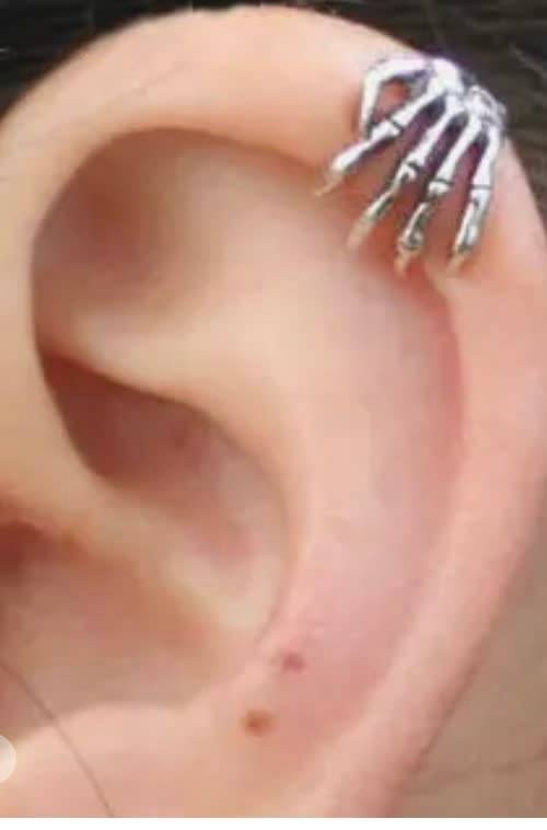 Claw Skeleton clip on cuff earring - 1 piece