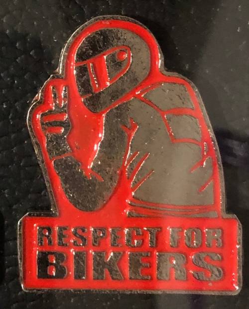 Respect for biker pin sturdy screw backside Orange