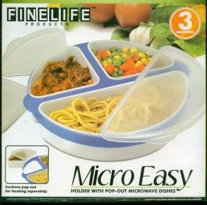 MICRO EASY HOLDER WITH POP OUT MICROWAVE DISHES