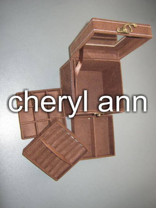 3 TIER SQUARE JEWELLERY BOX NOW IN FOUR COLOURS