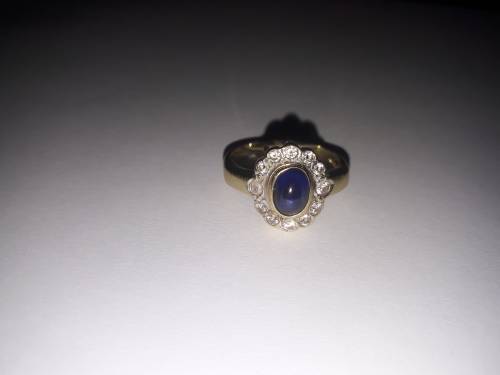 9ct yellow gold sapphire ring