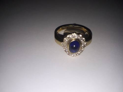 9ct yellow gold sapphire ring