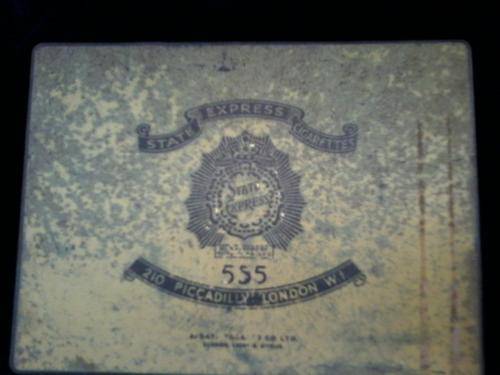 Old tin State Express cigarettes Piccadilly London