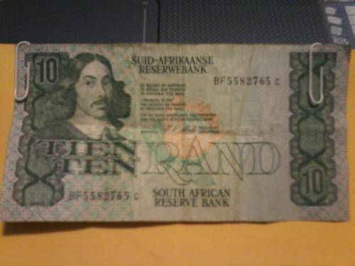 Old South-african 10 rand note