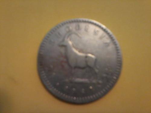 1964 Rhodesia 25c coin