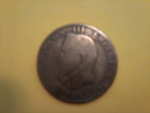 1863 Ceno Centimes Napoleon coin