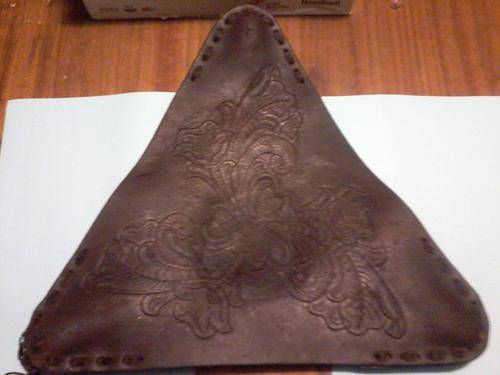 Old Leather motorbike seat