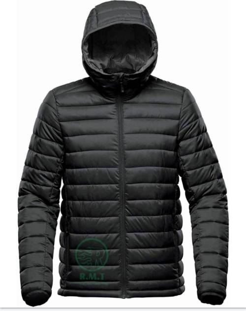 Black Thermal Jacket With Hoodie Size - Small - 4XL