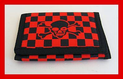 ~R10~ BLACK AND RED SKULL WALLET
