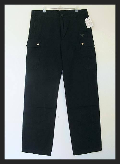 MENS GUESS BLACK CASUAL PANTS - SIZE: 34
