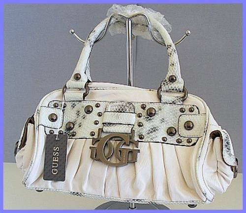 WHITE GUESS HANDBAG - SMALL