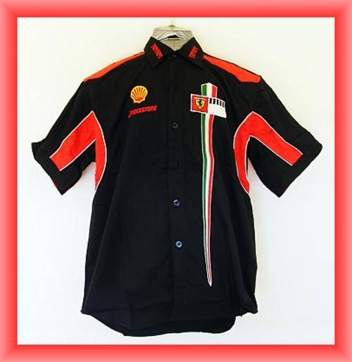 MENS BLACK FERRARI SHIRT - SIZE : LARGE