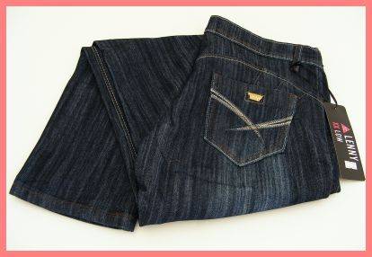 LADIES DARK BLUE SISSY BOY JEANS - size 36