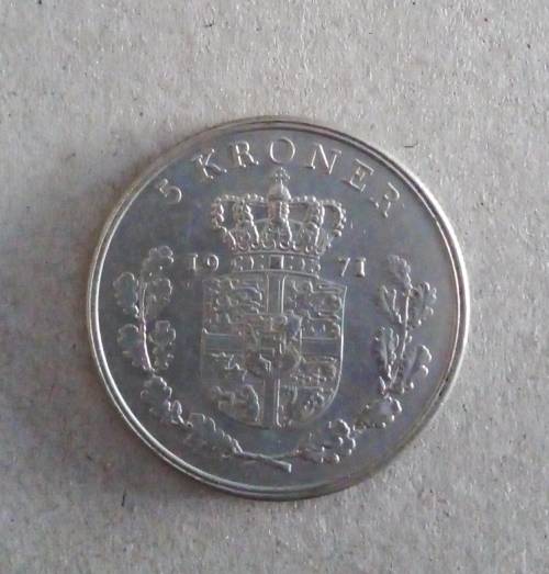 Denmark 5 kroner 1971