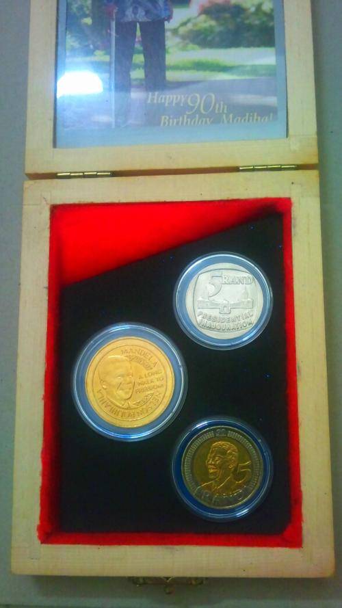 Mandela coins and stamp