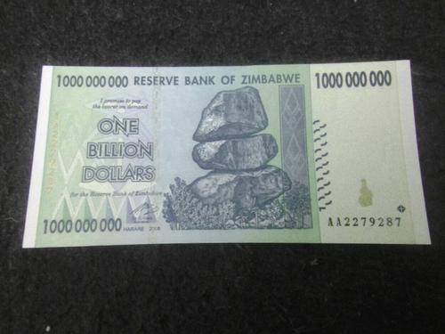 Zimbabwe one billion Dollars