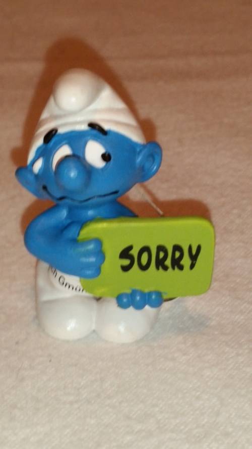 Sorry Smurf - Schleich No. 20749 - mint condition