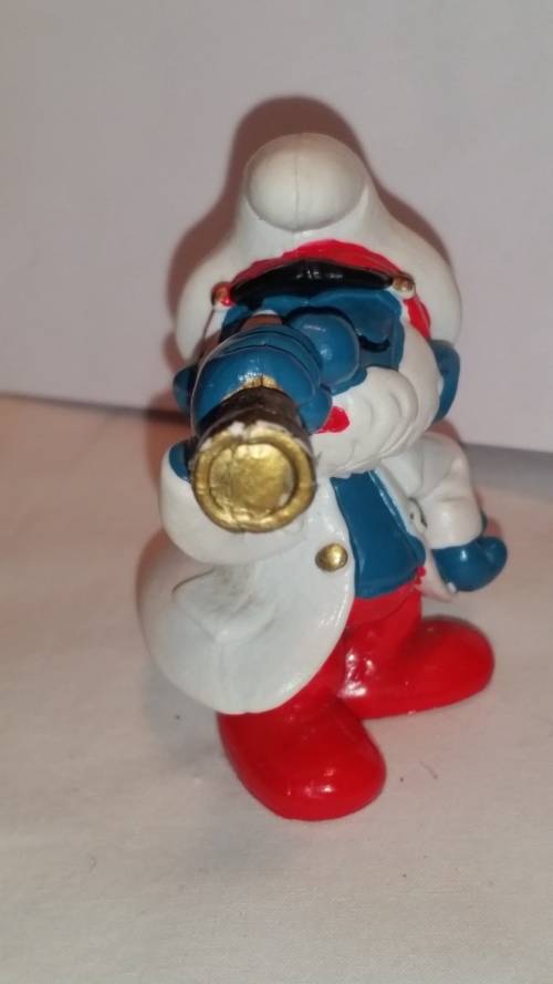1981  SCHLEICH 20141 -  PAPA CAPTAIN SMURF - PEYO - MADE IN HONG KONG