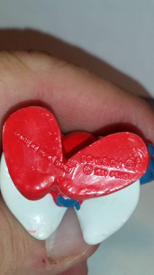 1981  SCHLEICH 20141 -  PAPA CAPTAIN SMURF - PEYO - MADE IN HONG KONG