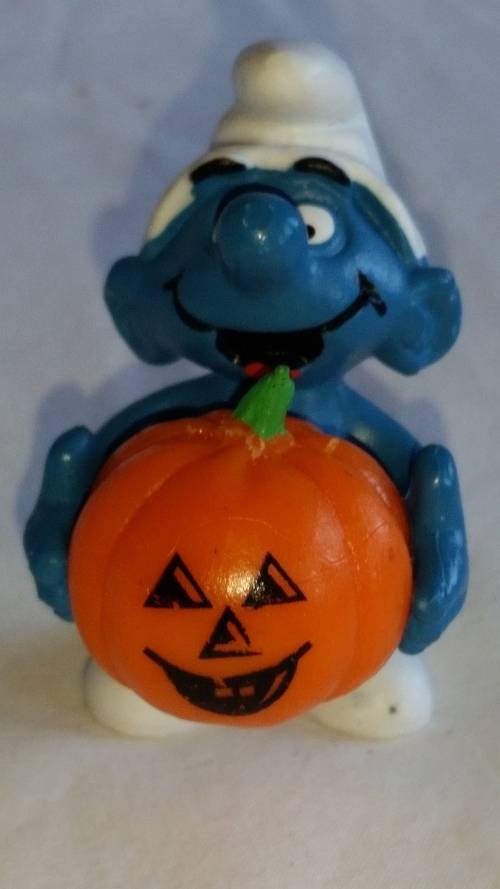 1981 SCHLEICH 20136 - PUMPKIN SMURF - SCHLEICH PEYO - W. BERRRIE & CO.  -  MADE IN PORTUGAL