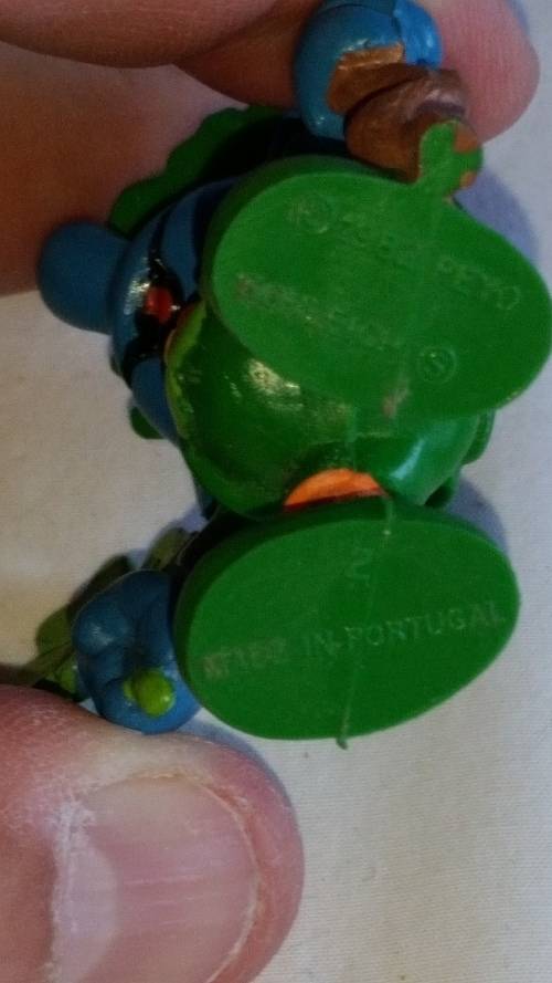 1982 SCHLEICH 20176  - ST PATRICK SMURF (GREEN CLOTHING) - PEYO - MADE IN PORTUGAL