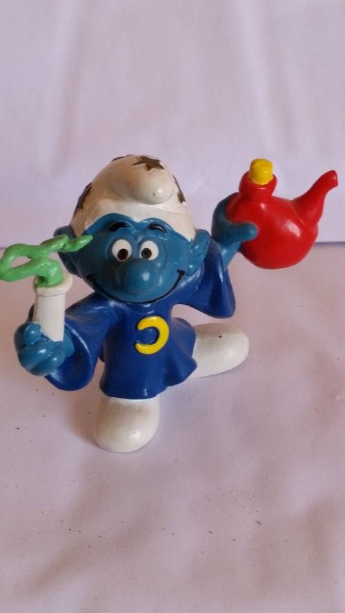 1979 SCHLEICH 20116  - ALCHEMIST SMURF - PEYO / BULLY  - MADE IN WEST GERMANY