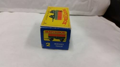 1965 - MATCHBOX LESNEY - SERIES 2 - MERCEDES BENZ TRAILER - MINT IN BOX AND LOOSE TRAILER