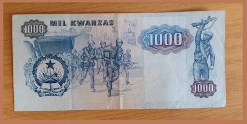 ANGOLA NOVO KWANZA/NEW KWANZA - 1000 NEW KWANZA NOTES - USED CONIDTION