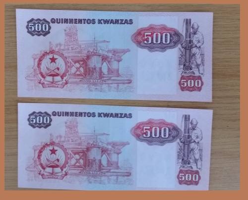 ANGOLA NOVO KWANZA/NEW KWANZA - 500 NEW KWANZA NOTES - USED CONIDTION