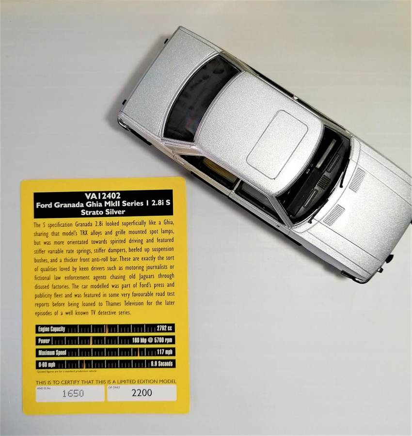 Ford Granada Diecast Vanguards Ghia Mk 2 Strato Silver Scale 1/43