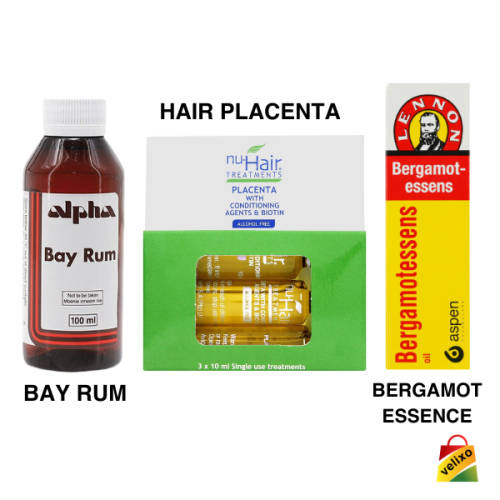 Hair Growth Serum Value Pack Placenta Bay Rum Bergamot Viral Social Media TikTok