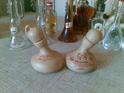 Kalahari Thirstland Liqueur miniature empty (water bottle)set