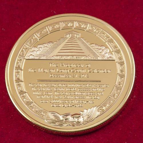The Prophecy of the Mayan Long Count 1oz .999 24k Gold Clad Coin.