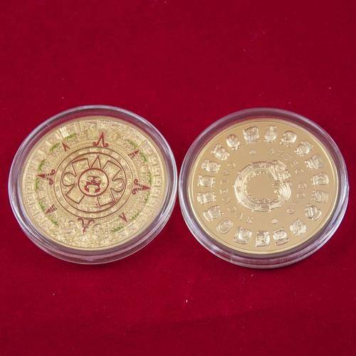 Mayan Aztec 1oz Gold Clad Coin. 999. 24k