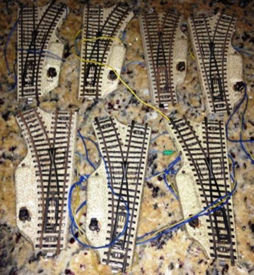 MARKLIN  7 X M TURNOUTS  NOT TESTED.