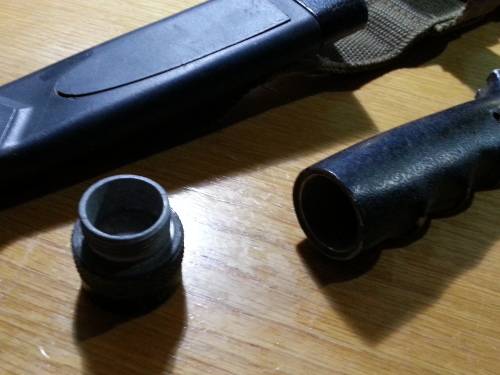 Vintage Marto Brewer Explorer Survival styled fixed blade knife with original sheath.