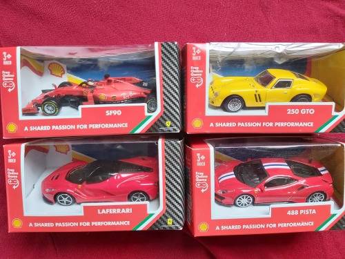 Shell Ferari Promotional Special Edtion Toy Collection full set of 4