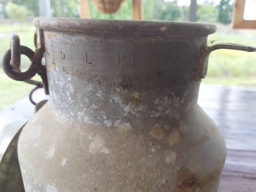Vintage cream / milk can