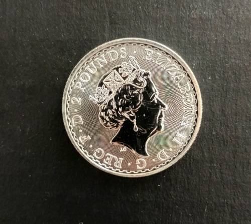 {ECONO BID} 2021 BRITANNIA 1 OZ SILVER COIN (UNC) (IN CAPSULE)