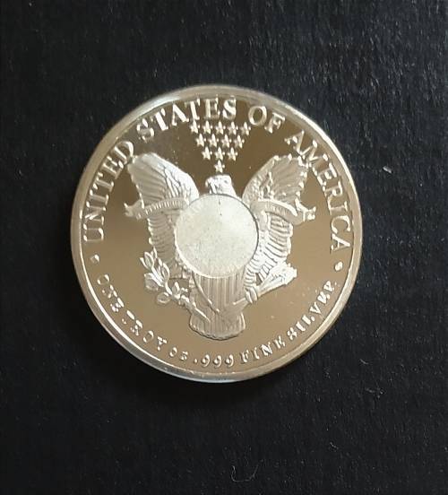 {ECONO BID} SUNSHINE MINT UNITED STATES 1 TROY OZ SILVER LIBERTY COIN (PROOF) (UNC) (IN CAPSULE)