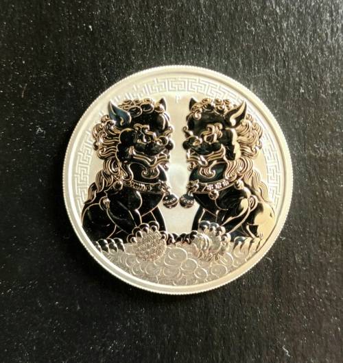 *RARE*  2020 AUSTRALIAN TWIN LIONS 1 OZ SILVER COIN (UNC)(CAPSULED)