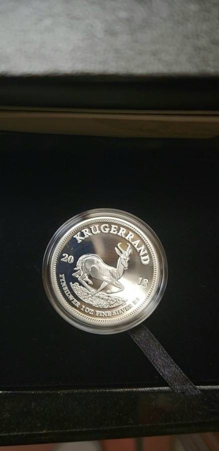 *RARE* 2018 SILVER 1OZ KRUGERRAND (BOX)(CAPSULE)(COA)