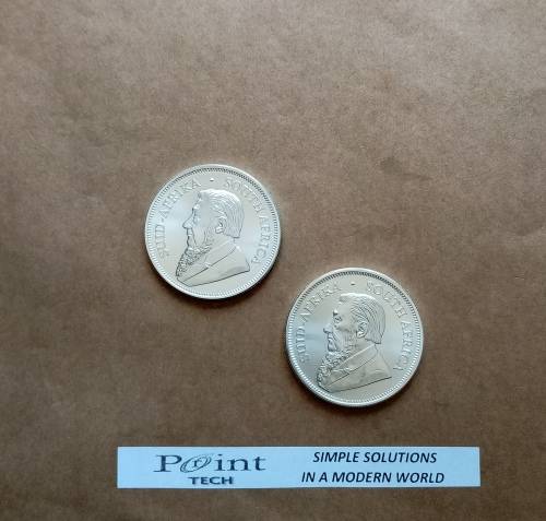2 X 1 OZ SILVER 2019 KRUGERRANDS (UNC)