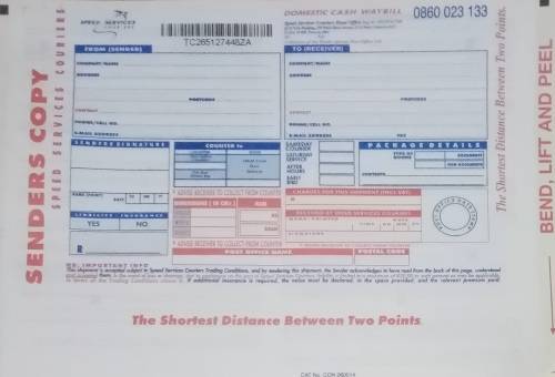 **PRE-PAID SPEED SERVICES COURIER COUNTER TO COUNTER 1KG PARCEL BAGS**